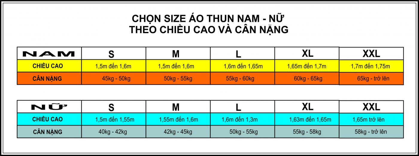 Chon Size Dong Phục Nam Nu